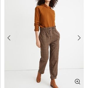 Madewell Plaid Paperbag pants BNWT 10